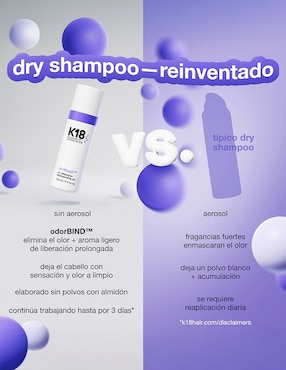 Shampoo en seco para cabello Dry Shampoo K18 Airwash 118 ml