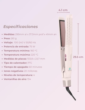 Alaciadora Claylal Profesional HC323 placas de cerámica
