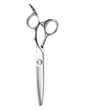 Tijeras para peluquería Kokoro punta puntiaguda Silver textura 6