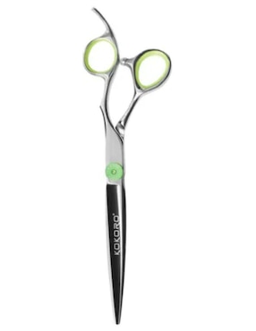 Tijeras para peluquería Kokoro Green punta puntiaguda corte 6