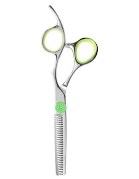 Tijeras para peluquería Kokoro Green punta redonda textura
