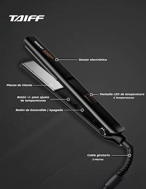 Alaciadora Taiff Professional Titanium Progress placas de titanio