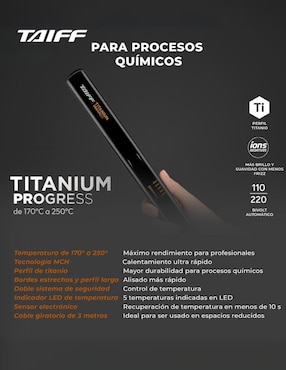 Alaciadora Taiff Professional Titanium Progress placas de titanio