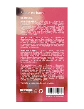 Blush en barra Yuya Hortensia