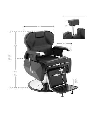 Sillón para barbería adulto Onof Barber