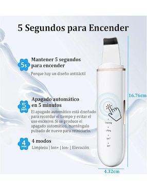 Limpiador facial Limpiador de Acné Facial Ultrasónico Belug para acné