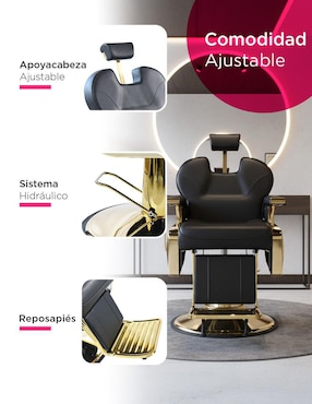 Sillón para barbería Vanlig Arezzo Bioconfort Giratorio Pro