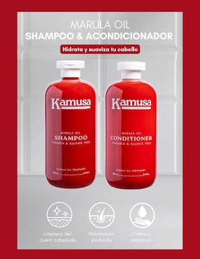 Set capilar Kamusa Reparación Y Nutrición Profunda Aceite De Marula para todo tipo 2 piezas