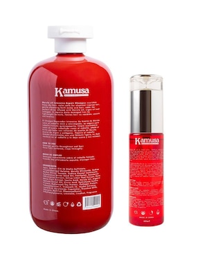 Kit tratamiento capilar shampoo y aceite de marula reparador Kamusa nutrición e hidratación profunda