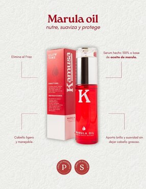 Kit tratamiento capilar shampoo y aceite de marula reparador Kamusa nutrición e hidratación profunda