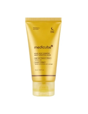 Mascarilla facial Kojic acid turmeric night wrapping mask para calmar y regenerar la piel Medicube Night Care 75 ml