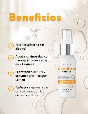 Tónico facial Mist Facial She is Skincare