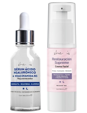 Kit tratamiento facial Restauración Supreme antiedad She is Skincare