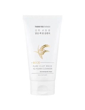 Limpiador facial Rice pure clay mask to foam cleanser Thank you Farmer para purificar