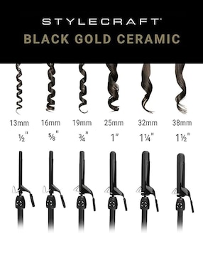 Tenaza de cabello Stylecraft scsc100b 25 mm de cerámica