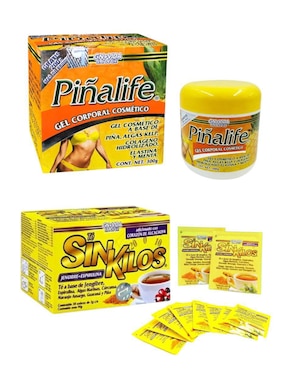 Kit gel corporal reafirmante Gel piñalife & té sin kilos Farvisan