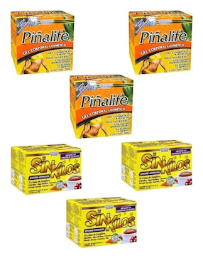 Kit gel corporal reafirmante Gel piñalife & té sin kilos Farvisan