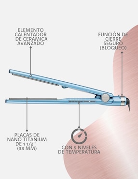 Alaciadora Babyliss Pro Bnt4093 placas de nano titanium