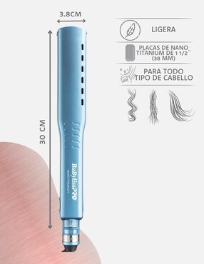 Alaciadora Babyliss Pro Bnt4093 placas de nano titanium