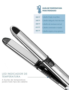 Alaciadora Babyliss Pro Prima 3000 BNT3000TGY placas de nano titanium
