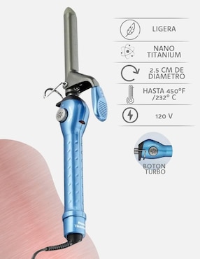 Rizadora de cabello Babyliss Pro BNT100S de nano titanium