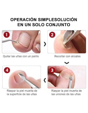 Set manicure y pedicure manual Lab.g con 16 piezas