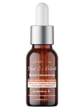 Sérum vitamina C facial elixir y retinol She Is Skincare todo tipo de piel