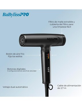 Secadora de cabello Babyliss Pro BNTC9200MBES