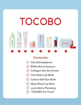 Set tratamiento facial Glow & Moist Beauty Box Skincare Coreano hidratante Tocobo