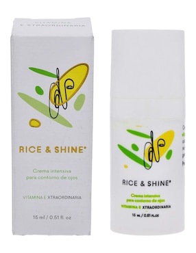 Crema para contorno de ojos recomendada para prevenir signos de la edad de noche Rice & Shine todo tipo de piel