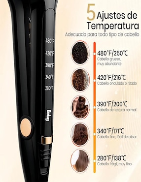 Alaciadora Belug placas de cerámica - titanio