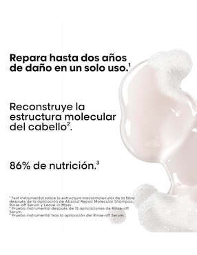 Shampoo reparador para cabello maltratado Refill Loreal Professionnel Absolut Repair Molecular 500 ml
