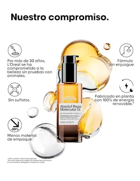 Aceite para cabello seco L'oreal Professionnel Absolut Repair Molecular 90 ml