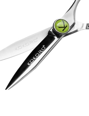 Tijeras para peluquería Kokoro punta puntiaguda green