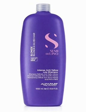Shampoo matizador de canas para cabello todo tipo Anti- Yellow Low Shampoo Alfaparf 1 L