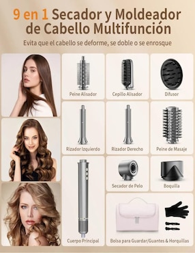 Set alaciadora secadora Belug 11 piezas