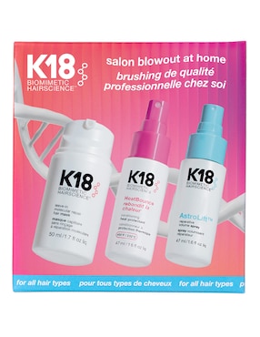 Set capilar K18 Kit Salon Blowout at Home para todo tipo 3 piezas