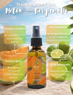 Aceite esencial Oleum Vitae de melón y bergamota 60 ml