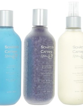 Set bath & body para relajación Schatz & Cattani Spa Orquídea Blanca 3 piezas