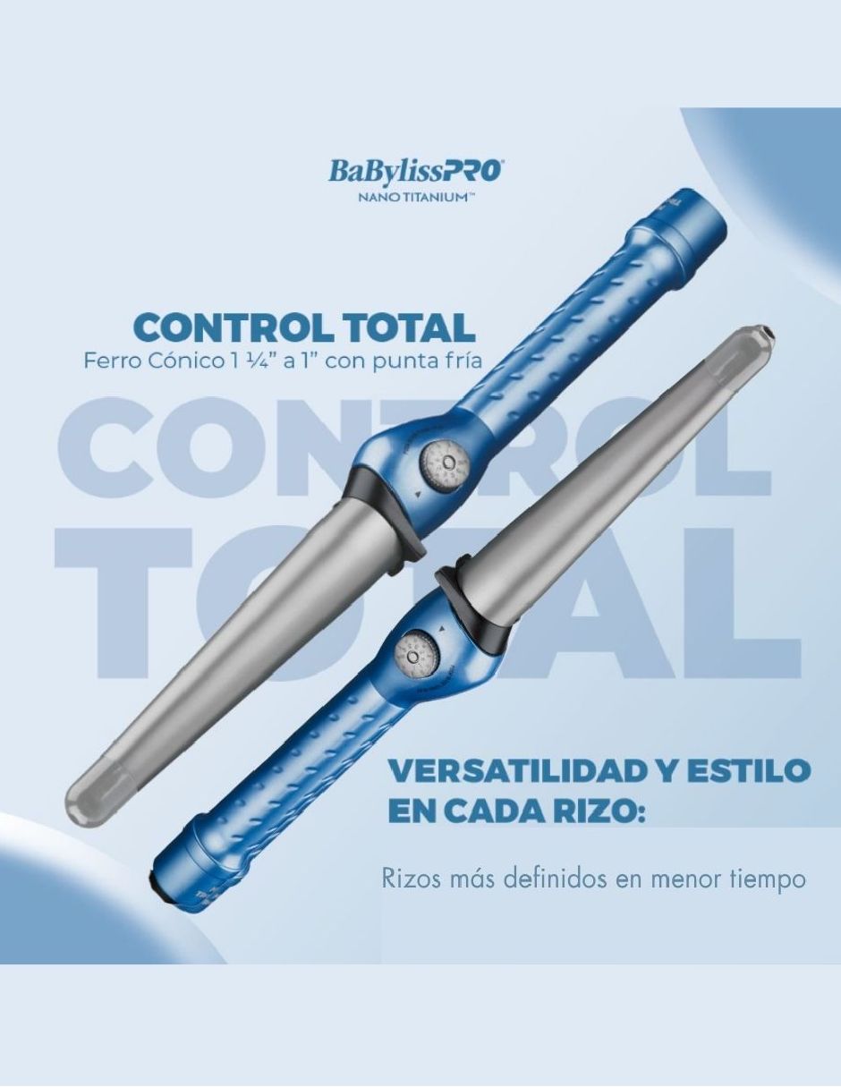 Rizadora de cabello BABNT125TBES 28 mm de Nano Titanium 5