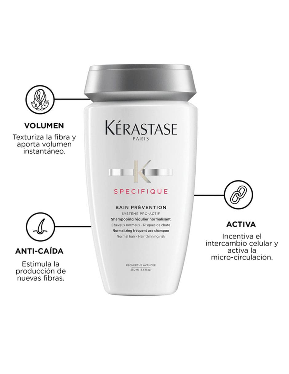 Shampoo anticaída para cabello Bain Prevention Specifique 4