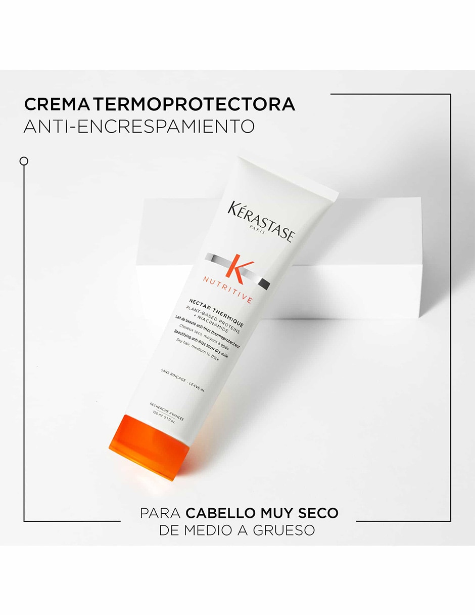 Crema para cabello crespo Nectar Thermique Nutritive para hidratar 6