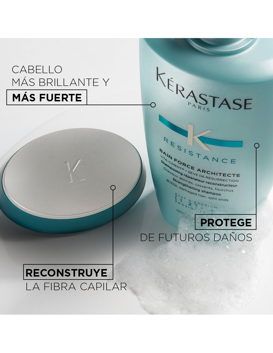Shampoo reparador para cabello Bain Force Architecte Resistance 3