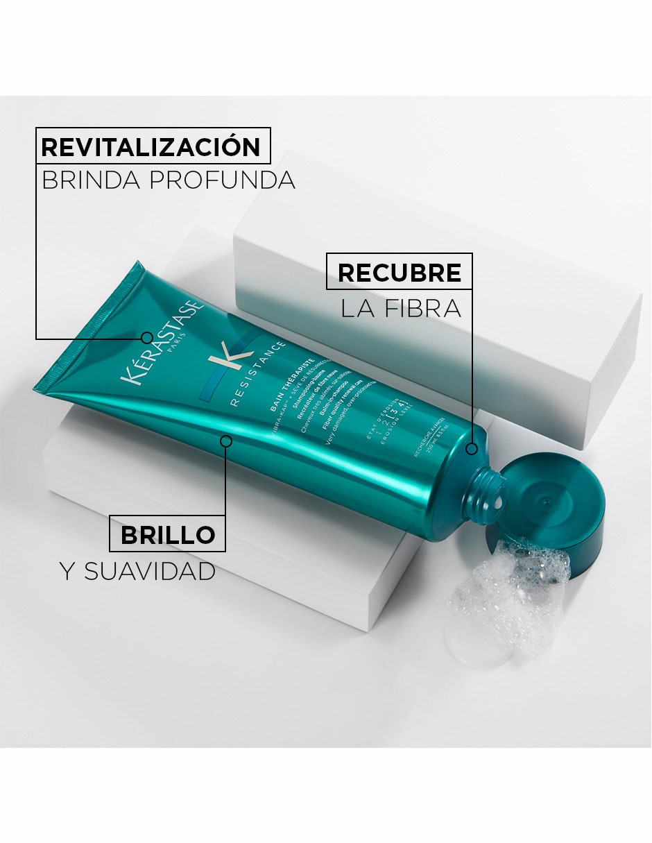 Shampoo reparador para cabello Reconstructor Bain Extentioniste Resistance 3