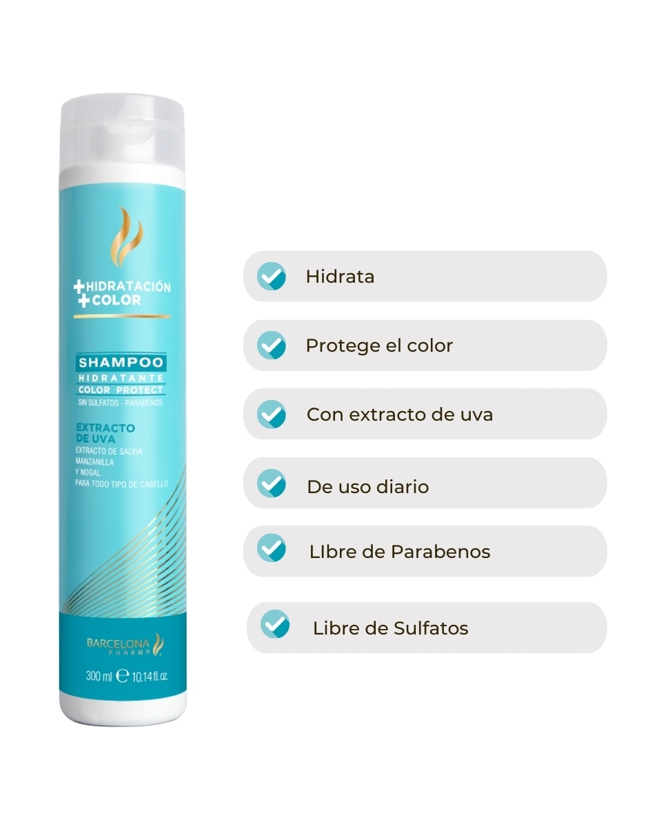 Shampoo hidratante para cabello 300 ml 11