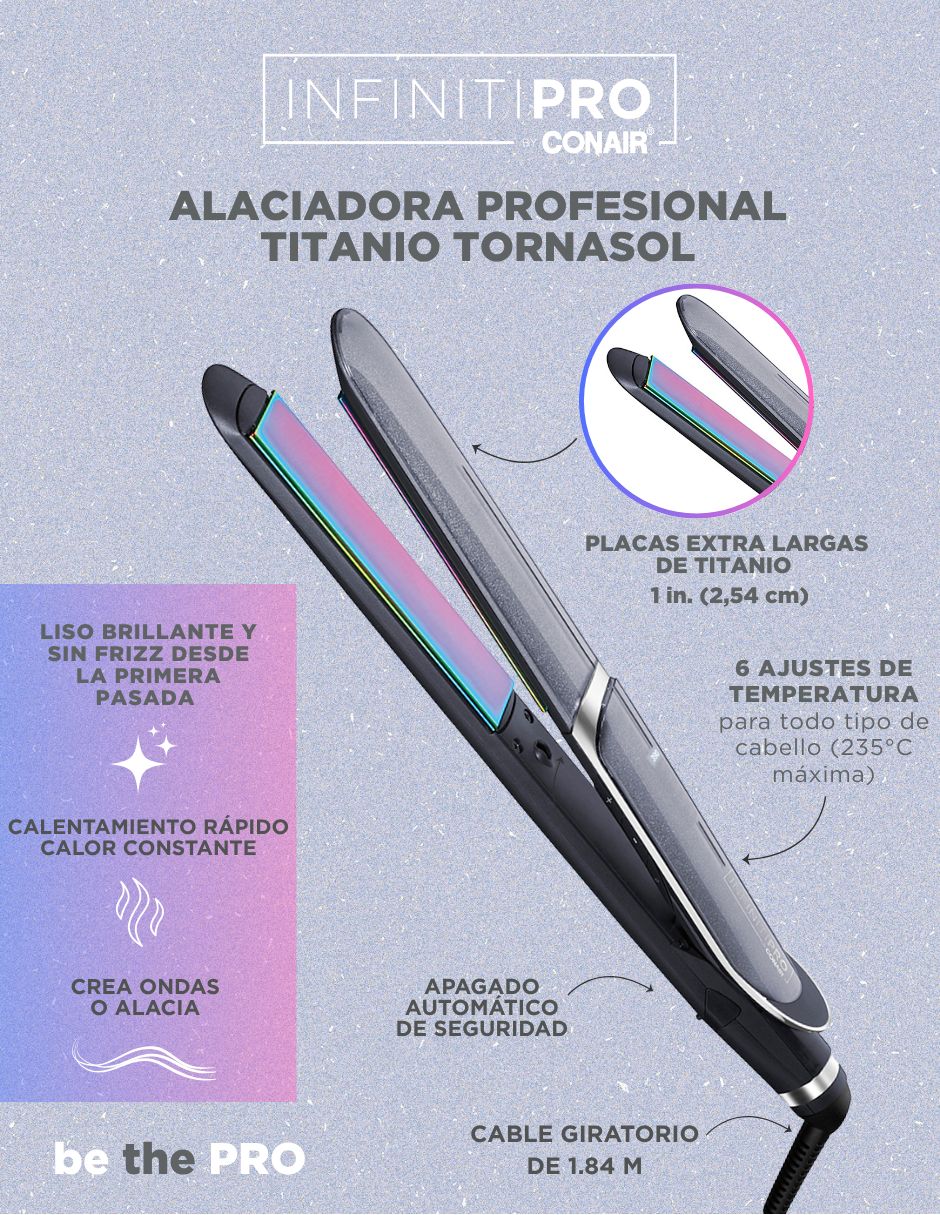 Alaciadora Infinitipro CS207ES placas de cerámica - titanio 7