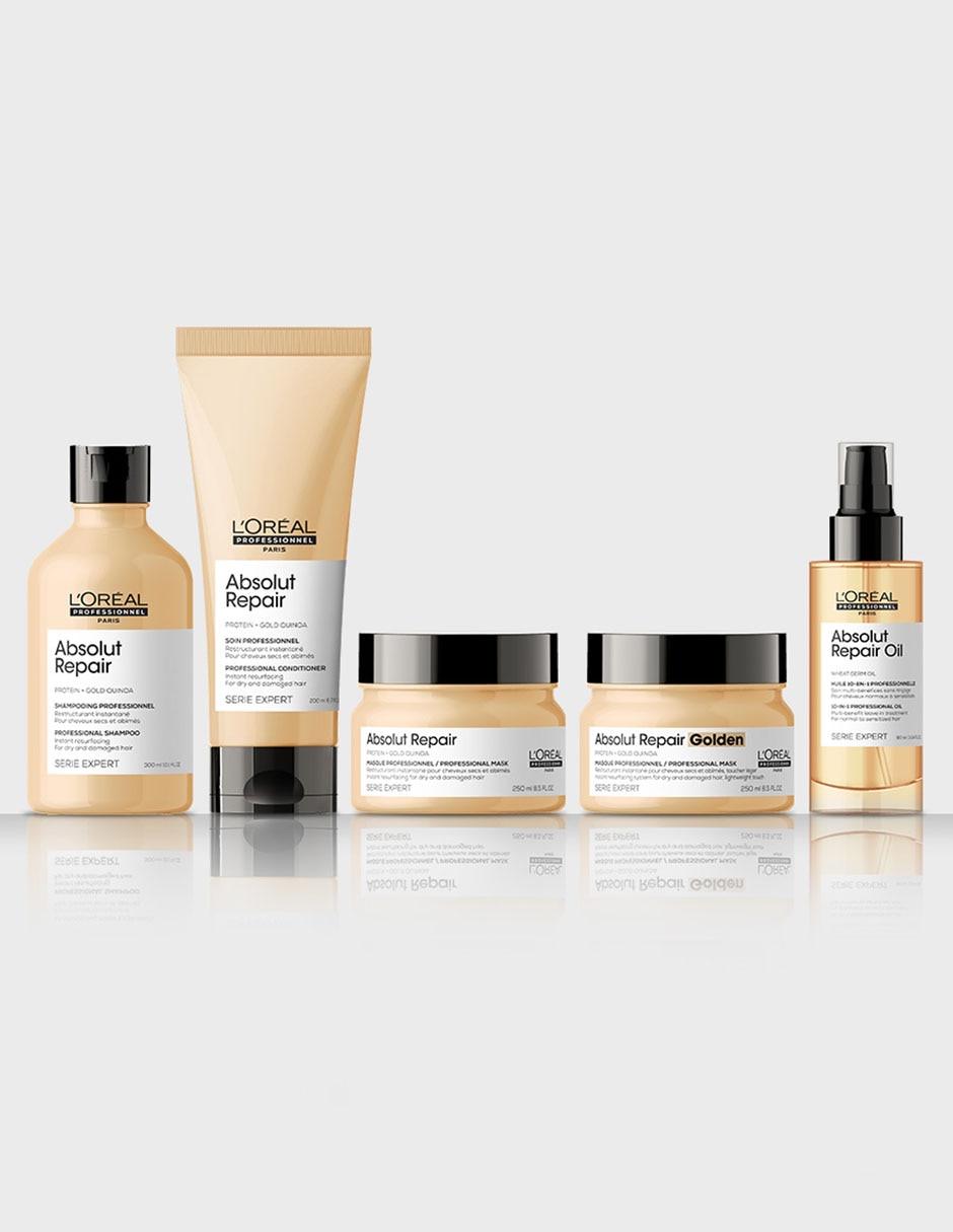 Shampoo reparador para cabello Dañado o Sensibilizado Absolut Repair Serie Expert 6