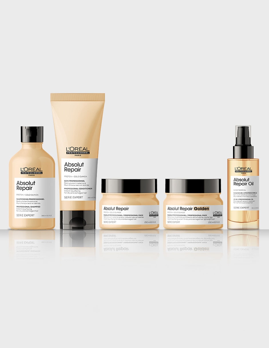 Shampoo reparador para cabello Dañado o Sensibilizado Absolut Repair Serie Expert 6