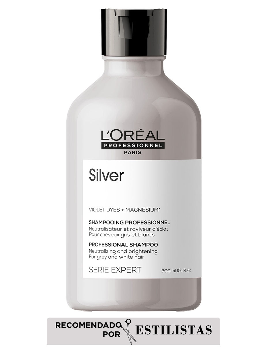 Shampoo para cabello Morado Con Canas o Platinado Silver 2