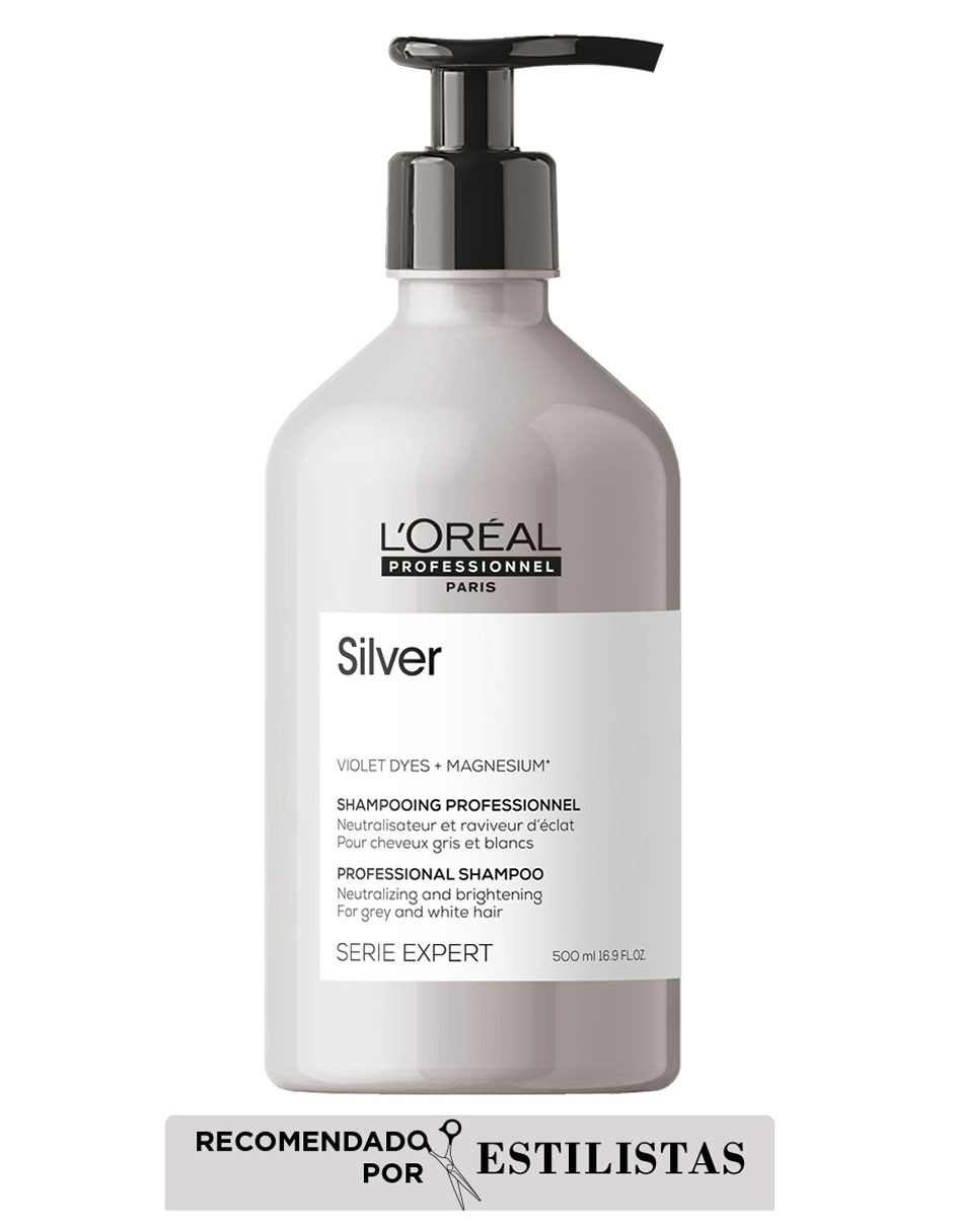 Shampoo para cabello Morado Con Canas o Platinado Silver 2